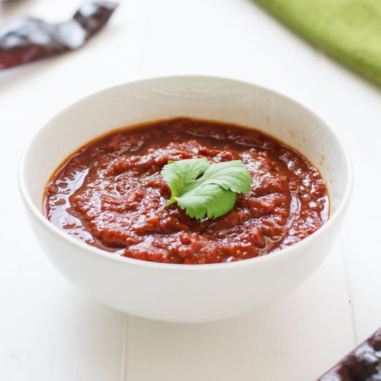 Guajillo Chile Salsa - Recipe photo by kitchengidget