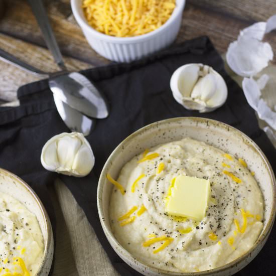 Roasted Garlic Cauliflower Mash - Recipe photo by mannaandspice