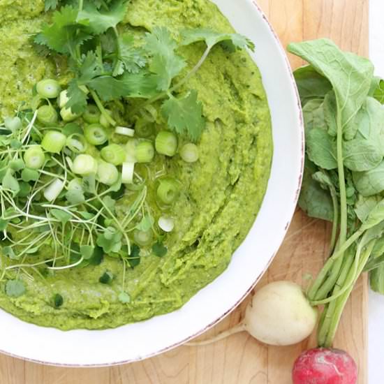 Spinach Hummus - Recipe photo by The Harvest Kitchen