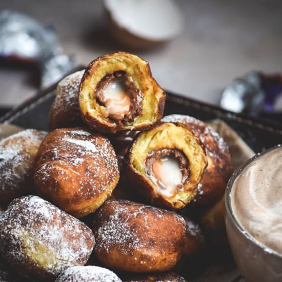 Cadbury Cream Egg Donut Holes - Recipe photo by Gringalicious