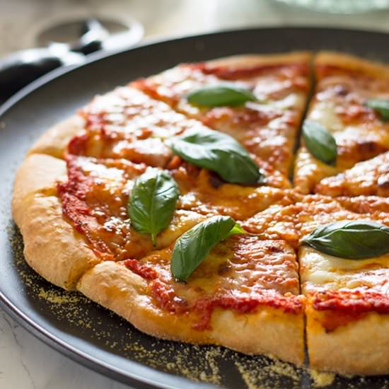 Homemade Margherita Pizza - Recipe photo by BakingMischief