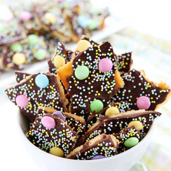 Easter Saltine Toffee - Recipe photo by twopeasandtheirpod