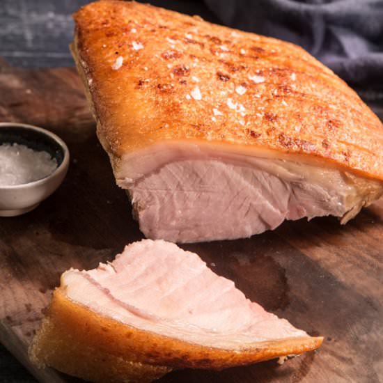 Roast pork with crackling - Recipe photo by MeccaGBC