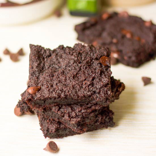 Flourless Mint Chocolate Brownie - Recipe photo by HappyGut
