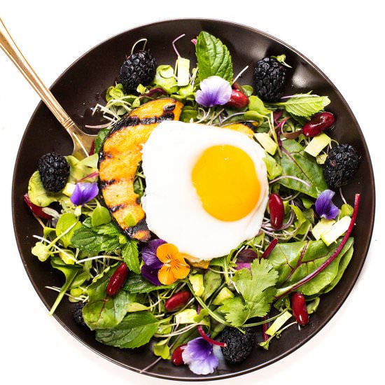 Breakfast Egg with Salad - Recipe photo by poshjournal