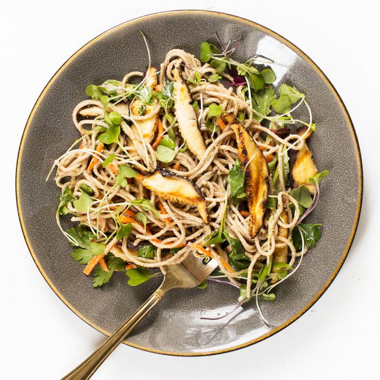 Shiitake Mushroom Soba Salad - Recipe photo by poshjournal