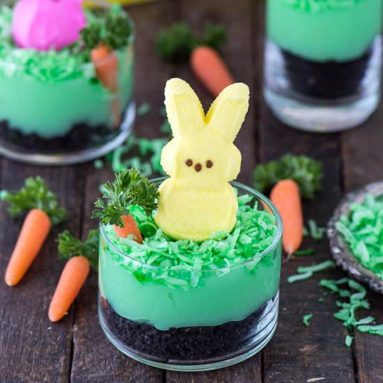 Peeps Bunny Pudding Cups - Recipe photo by thefirstyearblog