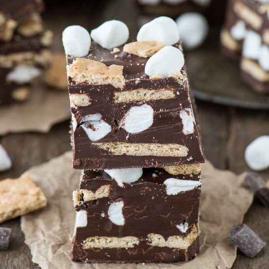 Chocolate S'mores Bars - Recipe photo by thefirstyearblog