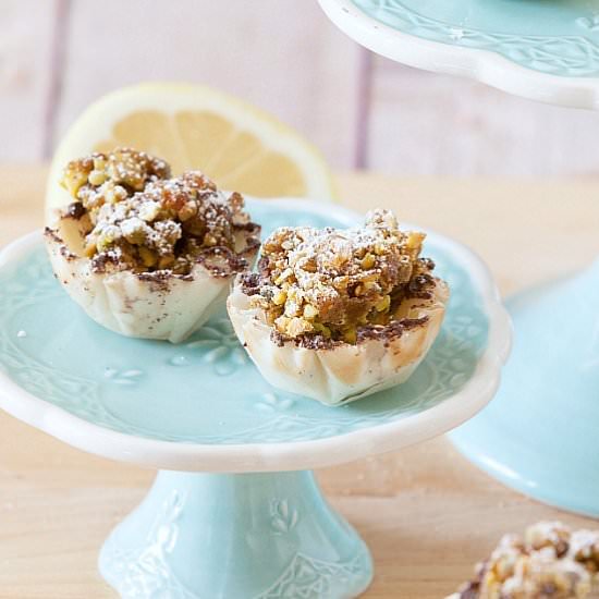 Mini Pistachio Baklava Tarts - Recipe photo by Food Done Light