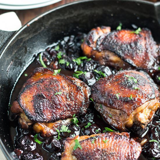 Black Cherry Balsamic Chicken - Recipe photo by Savory Spicerack
