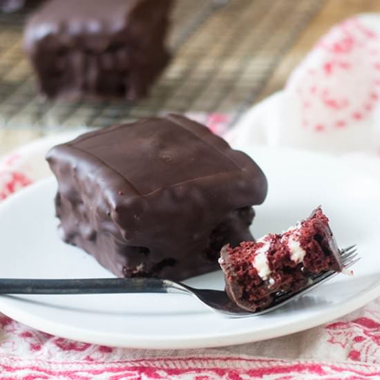Red Velvet Layered Ding Dong - Recipe photo by Feed Your Soul