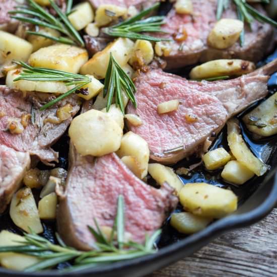 Roasted Rack of Lamb with Parsnips - Recipe photo by GarlicMatters
