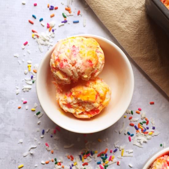 Easy Colorful Coconut Ice Cream - Recipe photo by Seasonly Creations