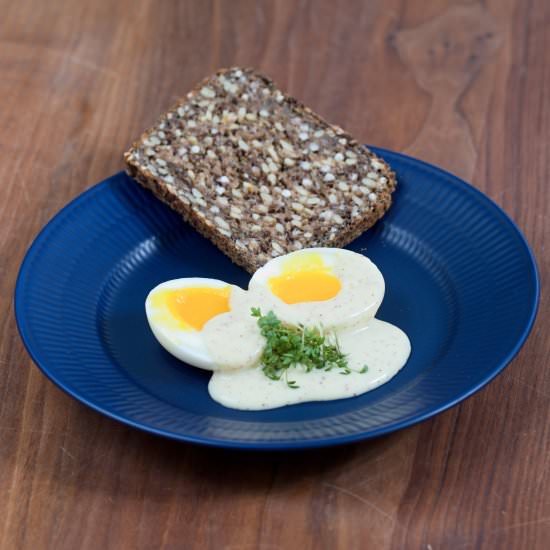 Skidne Æg – Eggs in Mustard Sauce - Recipe photo by SweetSourSavory
