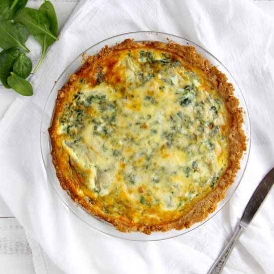 Spinach & Artichoke Quiche - Recipe photo by emmaslittlekitchen