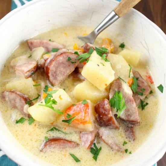 Smoked Sausage & Potato Soup - Recipe photo by missinthekitchen