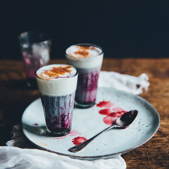 Blueberry Latte - Recipe photo by cashewkitchen