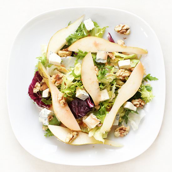 Pear and Blue Cheese Salad - Recipe photo by FitSweet