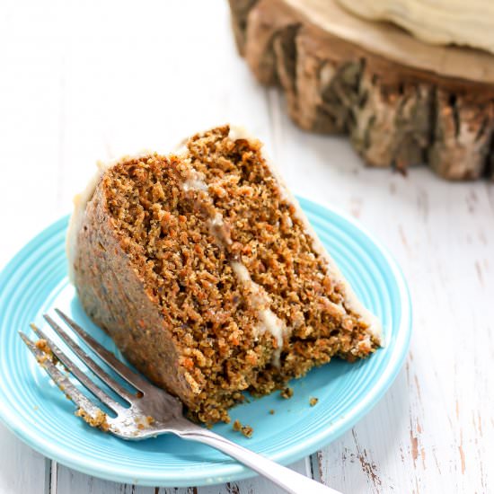 Whole Wheat Vegan Carrot Cake - Recipe photo by fitmittenkitchen