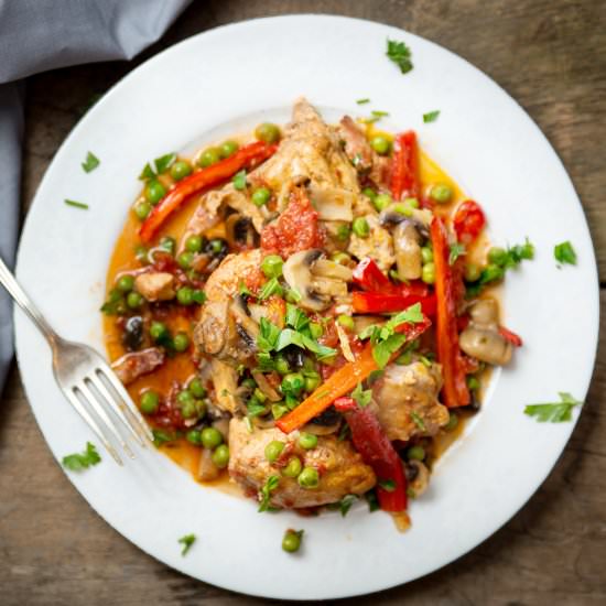 Pollo alla Cacciatora- Hunter Style - Recipe photo by nonnasway