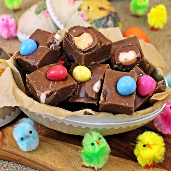 Creme Egg Chocolate Fudge - Recipe photo by Fab Food 4 All