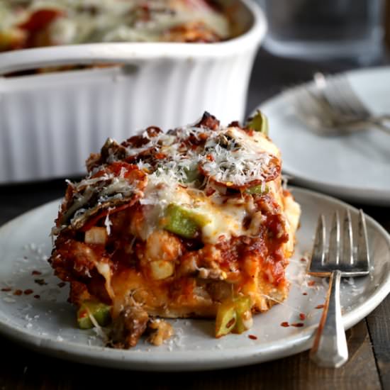 Deep Dish Bubble Pizza - Recipe photo by Melanie Makes