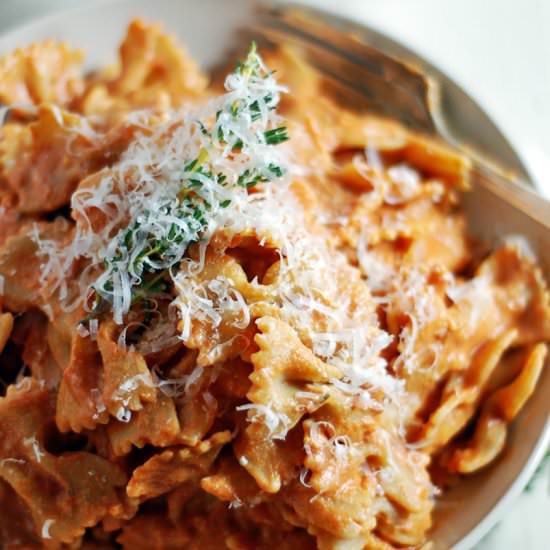 Creamy Ricotta Tomato Pasta Sauce - Recipe photo by thecharmingdetroiter