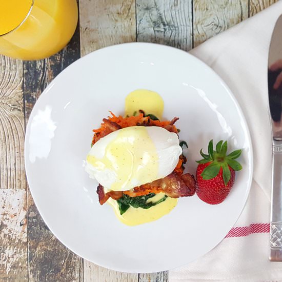 PALEO Sweet Potato Hash Benedict - Recipe photo by jenniferppriest