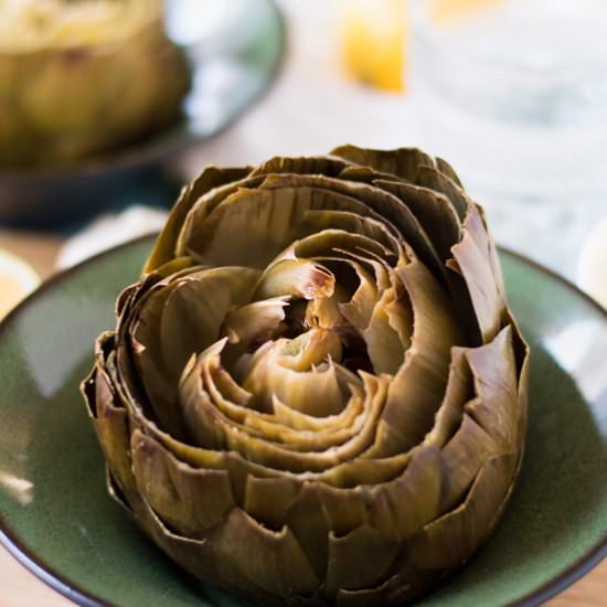 Roasted Artichokes - Recipe photo by omgfood.com