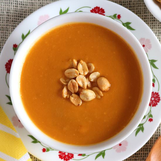 Sweet Potato and Peanut Soup - Recipe photo by revisfoodography
