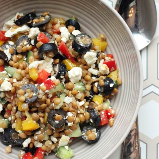 Lemony Lentil and Feta Salad - Recipe photo by Pragma Mamma