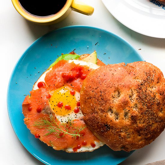 GoodFriday Salmon Sriracha Sandwich - Recipe photo by nitinbud