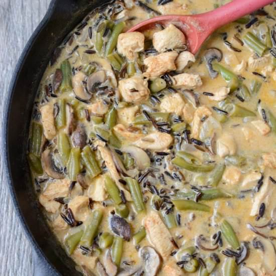 Creamy Chicken & Wild Rice Skillet - Recipe photo by TheLeanGreenBean