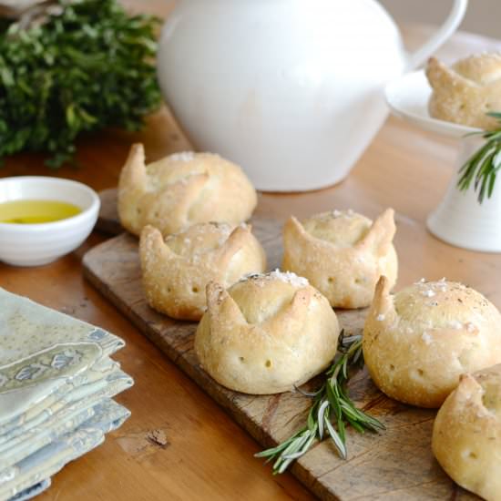 Rosemary Focaccia Bun Buns - Recipe photo by seasonsinvermont