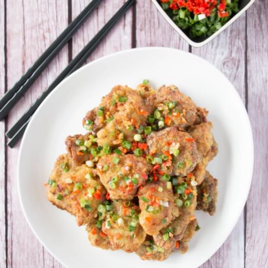 Cantonese Salt and Pepper Pork - Recipe photo by healthygfasian
