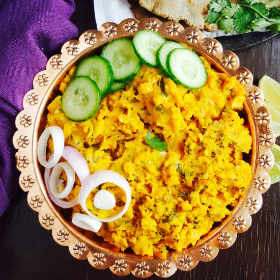 Zunka / Gram Flour Curry - Recipe photo by My Tryst With Food And Travel