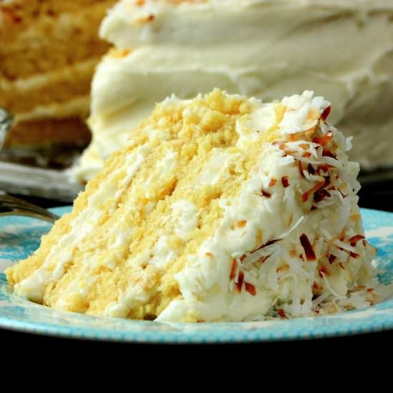 Coconut Cream Cake - Recipe photo by HowToFeedaLoon