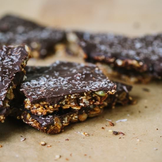 Chocolate Granola Bark - Recipe photo by gatheranddine