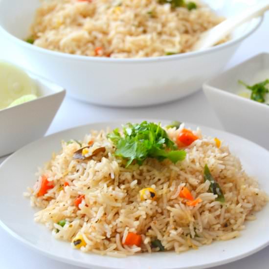 15 Min Microwave Pulao - Recipe photo by DivyaRajagiri