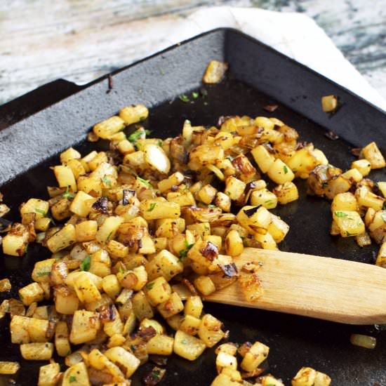 Low-Carb Home Fries - Recipe photo by SimplySoHealthy