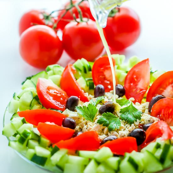 Greek Cucumber Salad Recipe - Recipe photo by MunchkinTime