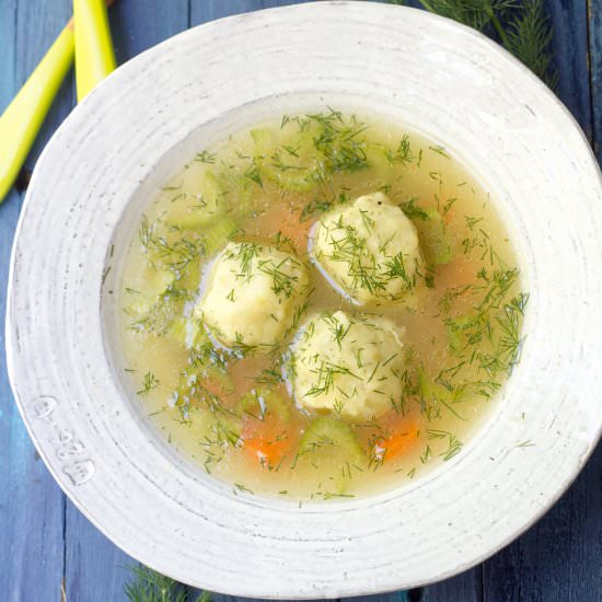 Gluten Free Matzah Ball Soup - Recipe photo by WhatJewWannaEat