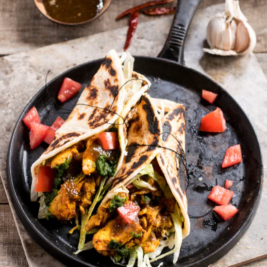 Achari Chicken Frankie - Recipe photo by whitbitskitchen