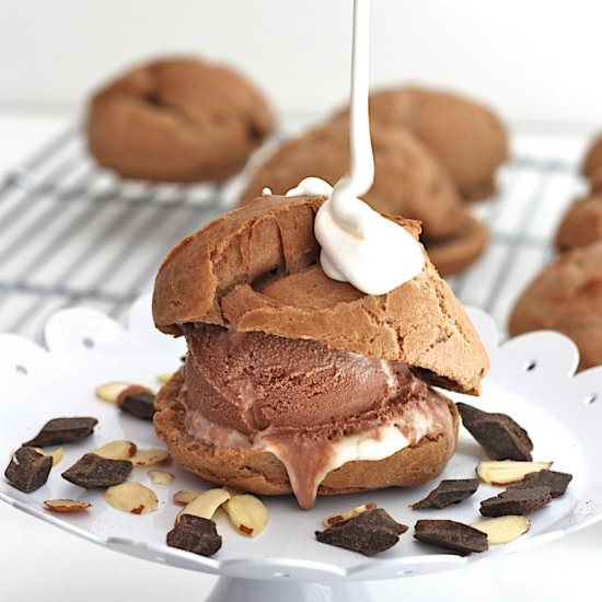 Rocky Road Profiteroles - Recipe photo by thebakermama