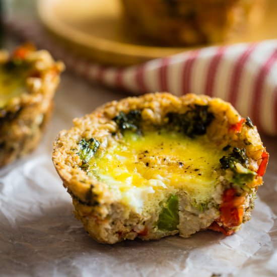 Savory Veggie Oatmeal Egg Muffins - Recipe photo by foodfaithfitness