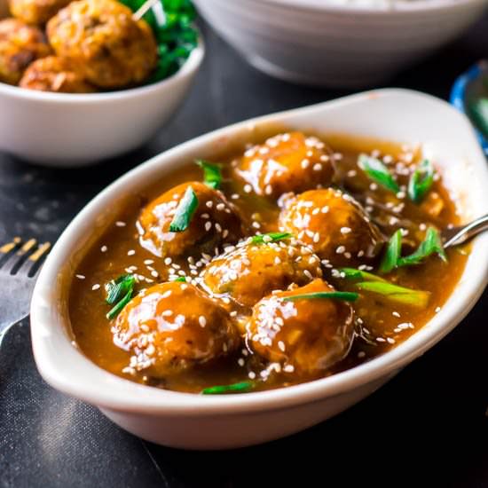 Veggie Balls in Cantonese Sauce - Recipe photo by yummilyyours