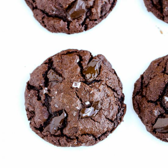 GF Chocolate Brownie Cookies - Recipe photo by bakerita