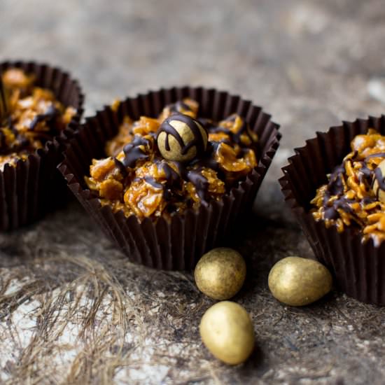 Salted Caramel Cornflake Cakes - Recipe photo by LPATRI11