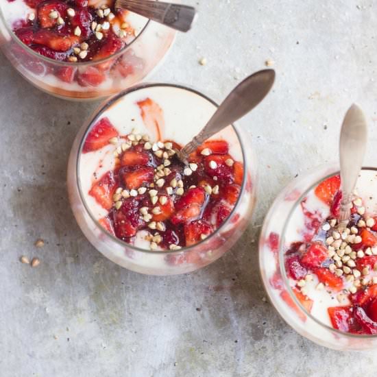 Peppered Balsamic Strawberry Pots - Recipe photo by withfoodandlove