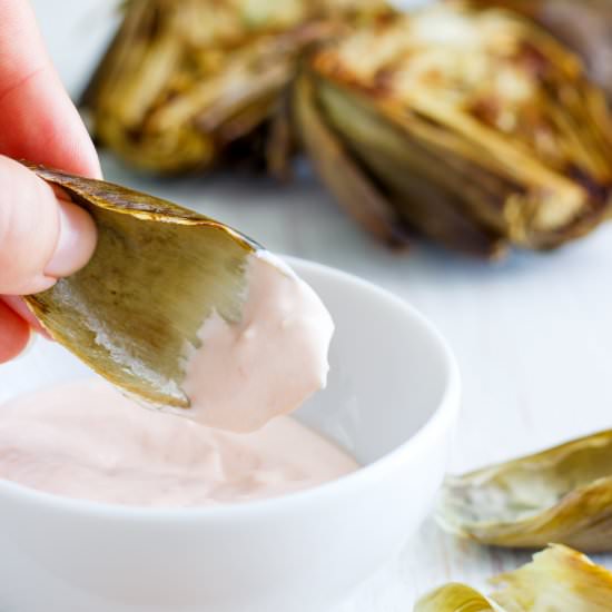 Oven Roasted Artichokes - Recipe photo by Happy Foods Tube